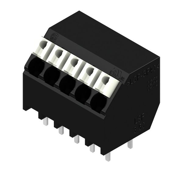 Printed circuit board terminals, 3.50 mm, Number of poles: 5, 135°, Solder pin length (l): 3.5 mm, black, PUSH IN with actuator, Clamping range, max. : 1.5 mm², Tube image 2