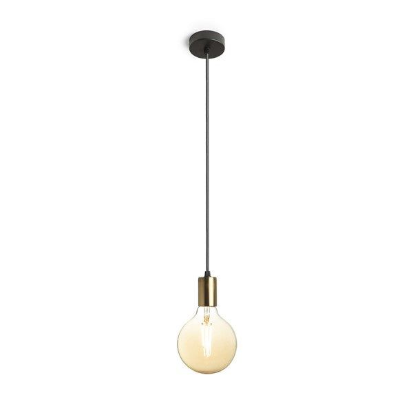 ARAQ pendant brushed brass/black 230V LED E27 15W image 1