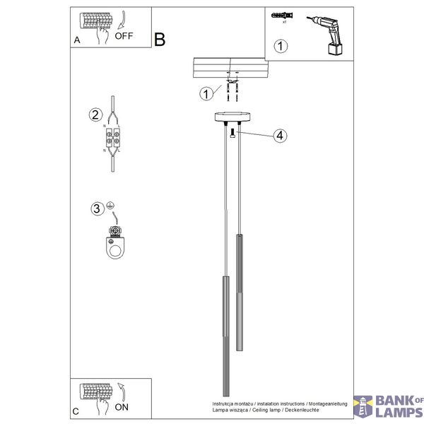 Pendant lamp ARCHE 2P white image 6