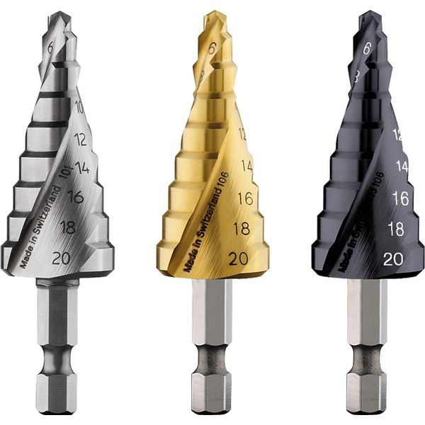 Step drill bit HSS-TiN 4 - 20 mm, 70,5 mm 1 pcs. image 1