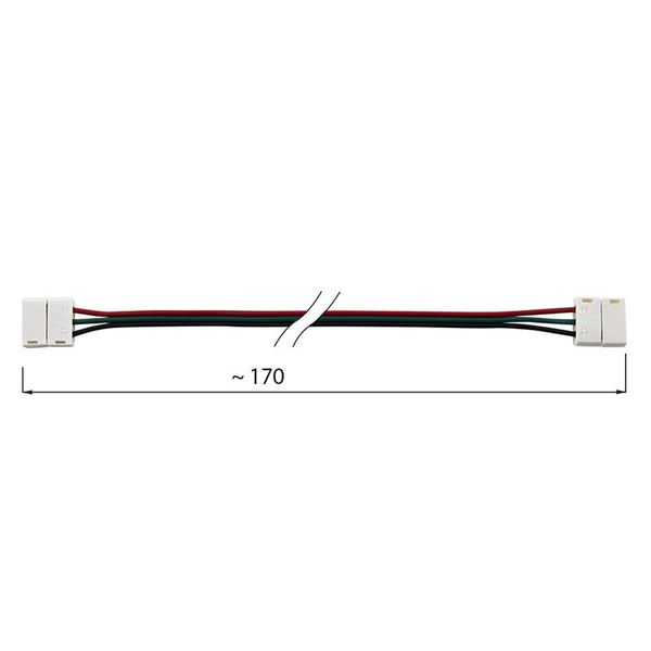 Flexible connector for double white LED strips 10 mm, 3 pins image 1