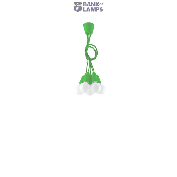 HANGING LAMP DIEGO 5 GREEN E27 5X60W IP20 image 6