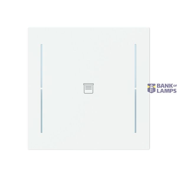 LFJ/A.1.70.1-44M Cover plate with legend with Symbol "venetian blind" studio white matt - Alba image 1