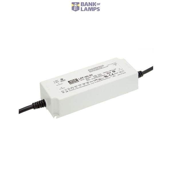 LPF-90-48 Led driver, IP67 90W, 48V, 1.88A CV+CC, MEAN WELL image 1
