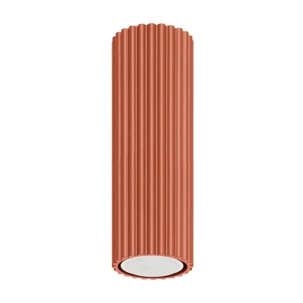 SPOT WITH A RED GROOVED LAMPSHADE FROM THE KARBON SERIES ON GU10 image 1