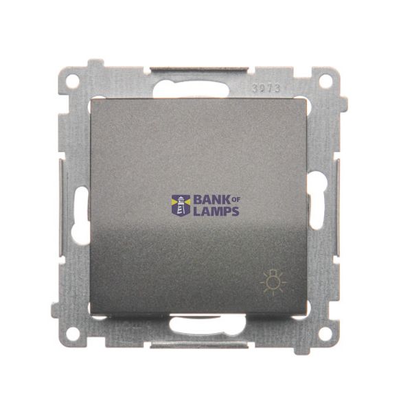Light push button, (module), 10AX, quick connection, anthracite, metalic image 1