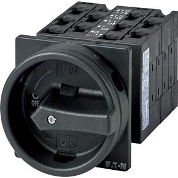 T3-5-8345/EA/SVB-SW Main switch, T3, 32 A, flush mounting, 5 contact unit(s), 9-pole, STOP function, With black rotary handle and locking ring image 2