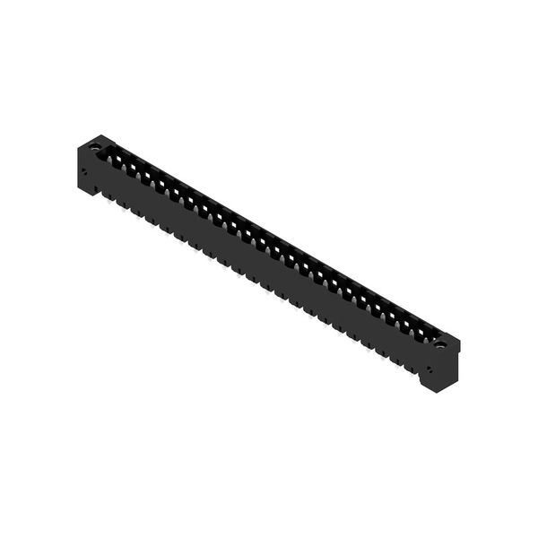 PCB plug-in connector, male header, Flange, THT solder connection, 5.08 mm, Number of poles: 23, 180°, Solder pin length (l): 3.2 mm, tinned, black, Box image 3