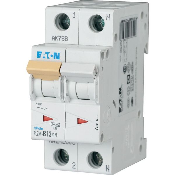 Miniature circuit breaker (MCB), 13 A, 1p+N, characteristic: C image 9