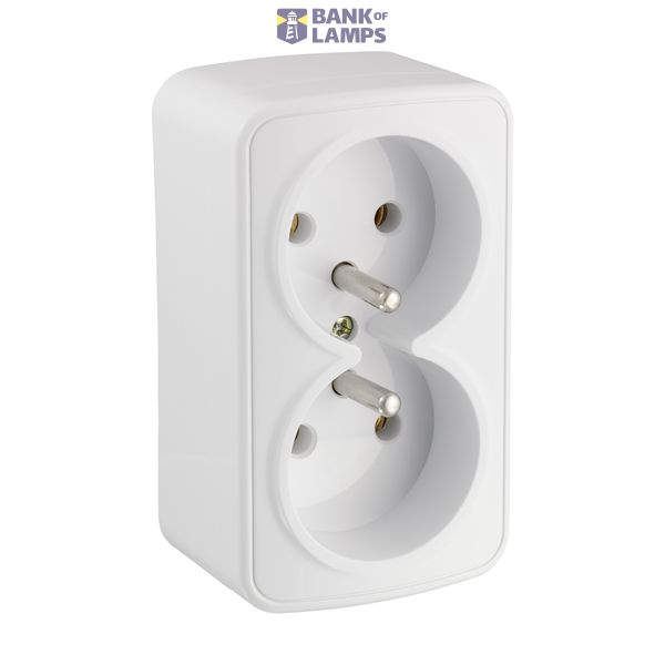 GNBD250 Single socket, white, 2x2P+Z, 250V, 16A image 1