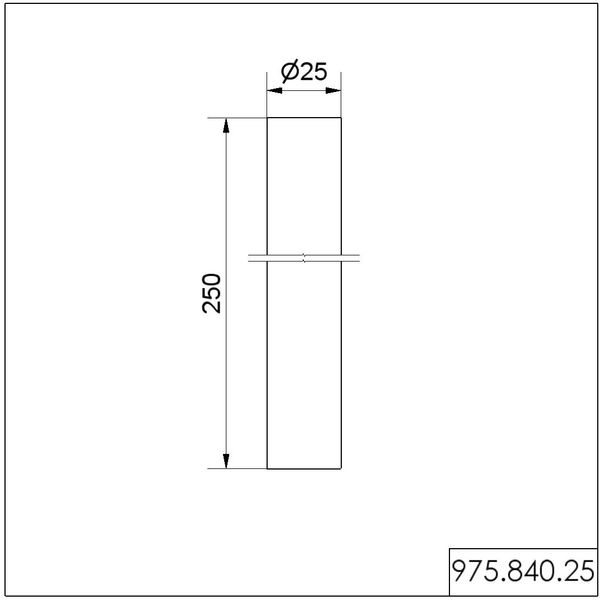 Tube D25mm 250mm long SR image 3