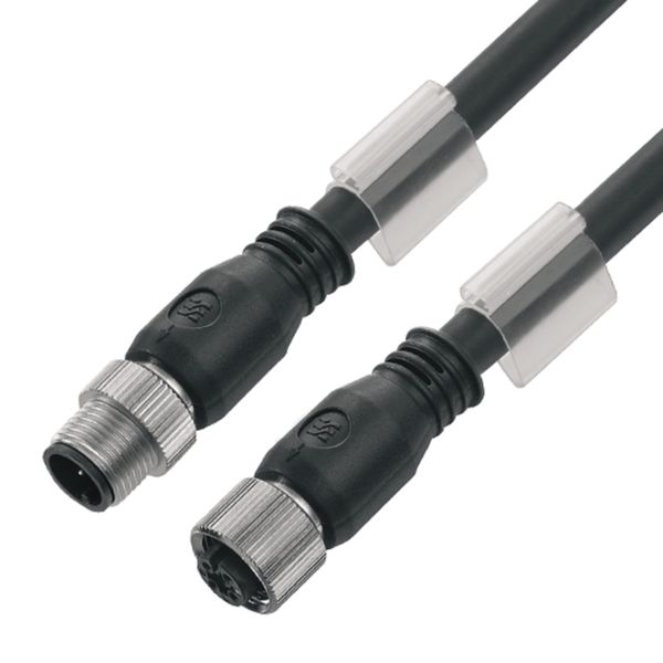 Bus line, Connecting line, M12 / M12, Number of poles: 5, 20 m, pin, straight - socket, straight, Shielded: Yes, LED: No, Sheath material: PUR, Halogen: No image 3