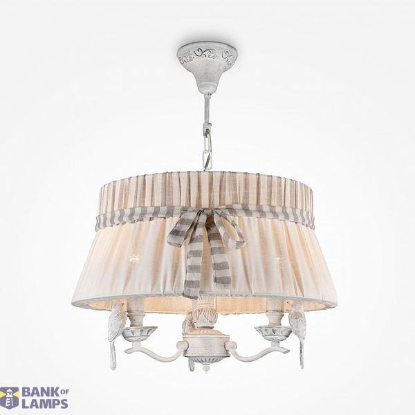 Elegant Bird Chandelier White Antique image 2