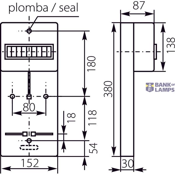 TLR-1F FR meter board (N+PE) image 1