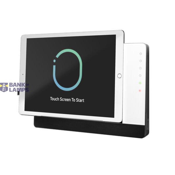 Surface mount docking station with charging function and control function, housing black, glass cover white image 1