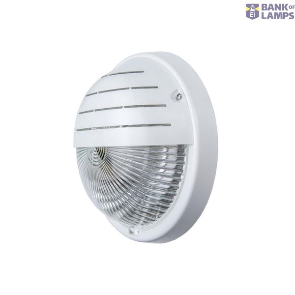 GRILL, E27, 25W, white-polypropylene, cover transparent-glass, IP44, decorative cover image 1