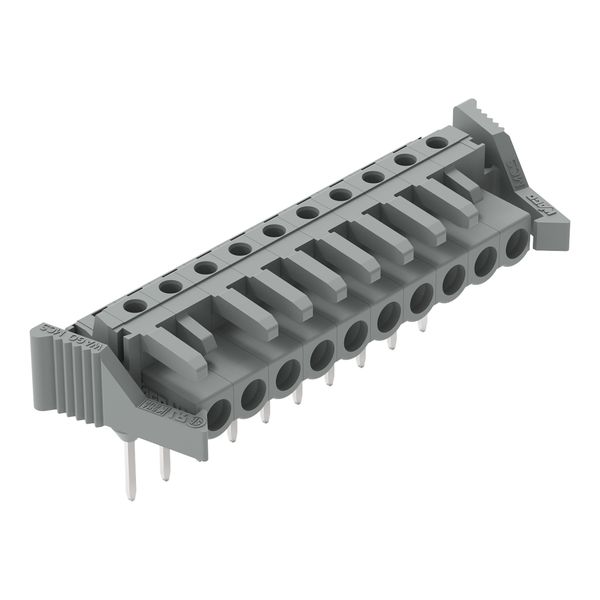 Female connector for rail-mount terminal blocks 0.6 x 1 mm pins angled image 1