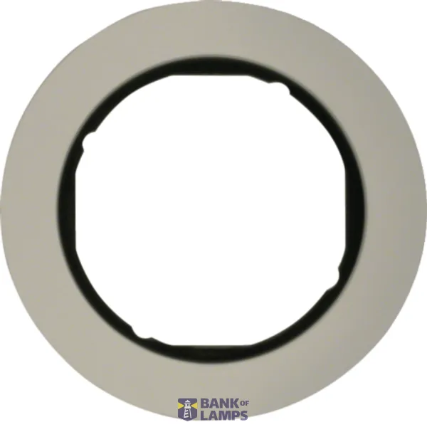 Frame 1x R.Classic series, natural aluminum, support material black plastic image 1