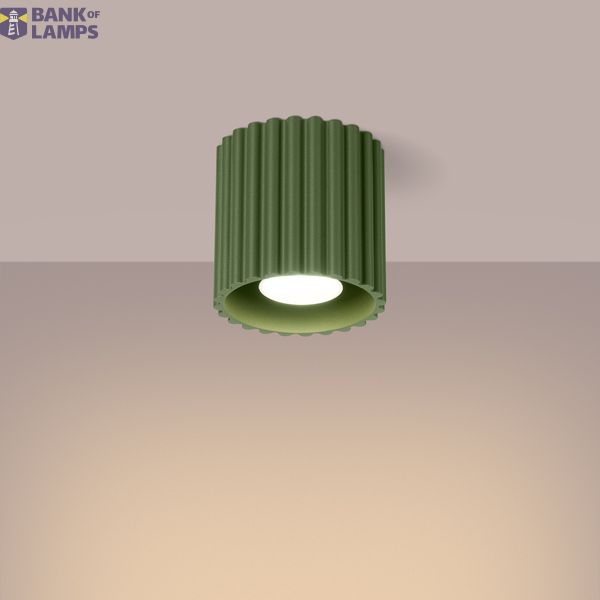 Ceiling lamp AURA 1 olive green GU10 image 3
