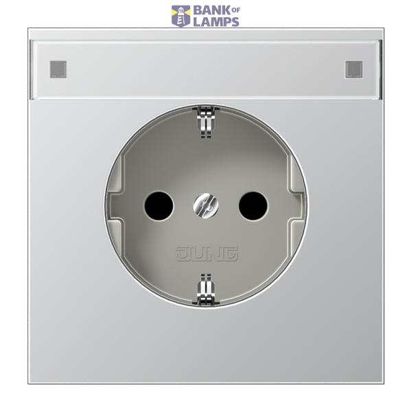 SCHUKO socket, 16 A 250 V ~, integrated increased contact protection, SAFETY+, LS series, aluminum image 1