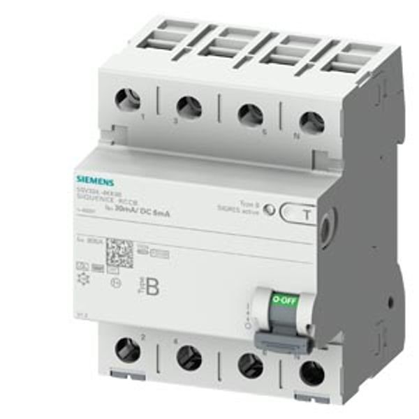 RCCB, 4-pole, type B, In: 25 A, 30 mA, 6mA DC, Un AC: 400 V image 1