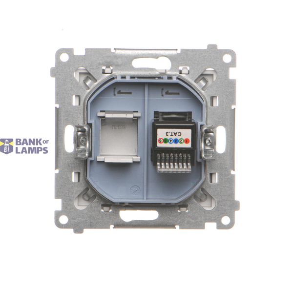 Single button with light indicator box for switches and push buttons, cream white/electro white image 1