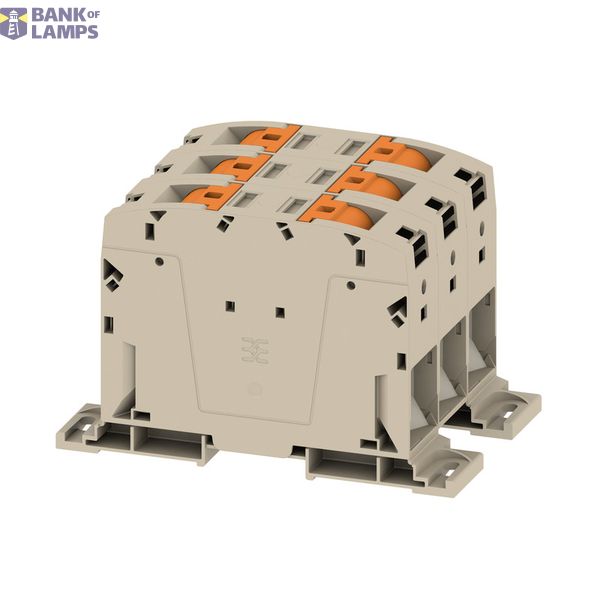 Feed-through terminal block, PUSH IN, dark beige, 150 mm², 309 A, 1000 image 1