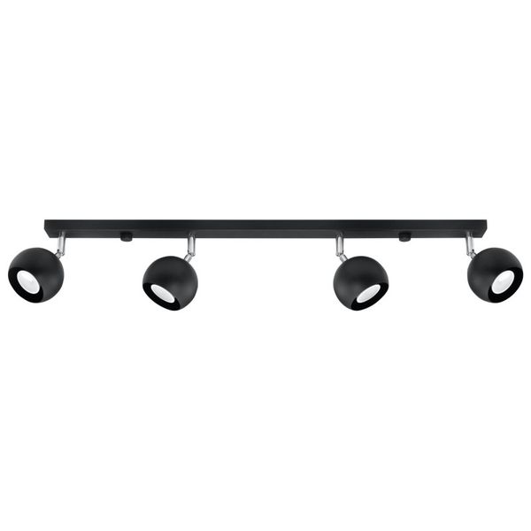 CEILING LAMP OCULARE 4L BLACK GU10 4X40W IP20 image 1