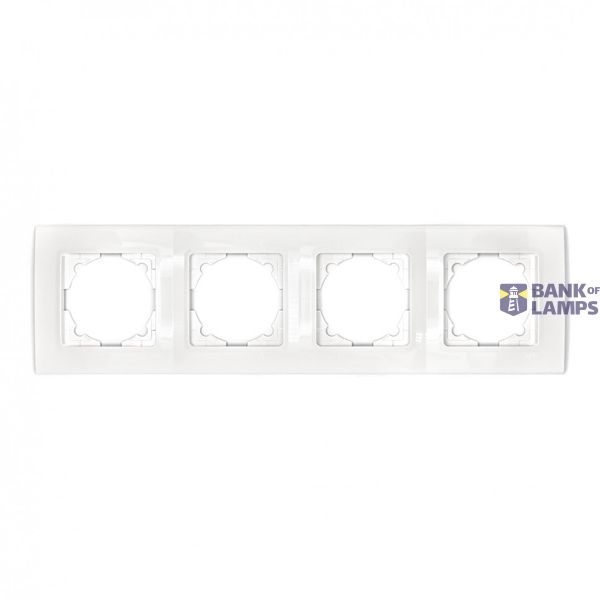 Linnera-Rollina Four Gang Frame White image 1
