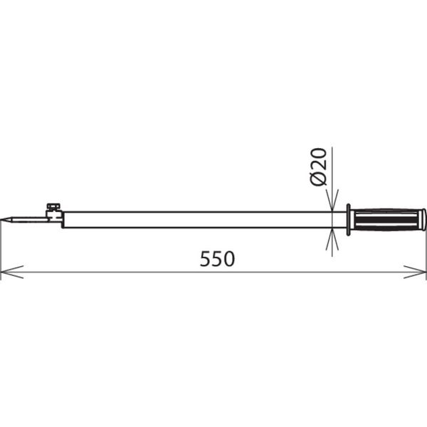 Discharge device w. contact a. coupling electrode 1-pole L 465mm image 2