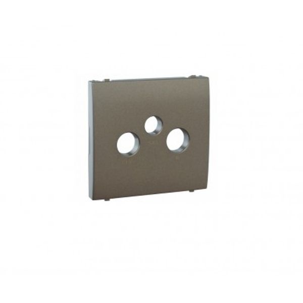 COVER PLATE FOR R-TV-SAT SOCKETS GRAPHITE image 1