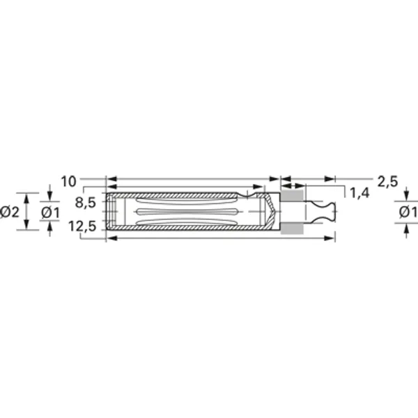 2 mm socket, solder connection, 1 mm, 41.0002 image 1