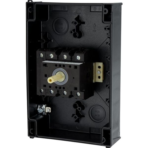 P3-63/I4/SVB/N Main switch, P3, 63 A, surface mounting, 3 pole + N, Emergency switching off function, With red rotary handle and yellow locking ring, Lockable in the image 9