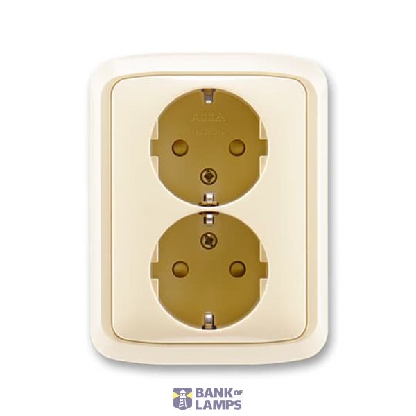 5512A-3459 C Double socket outlet with earthing contacts, shuttered image 1