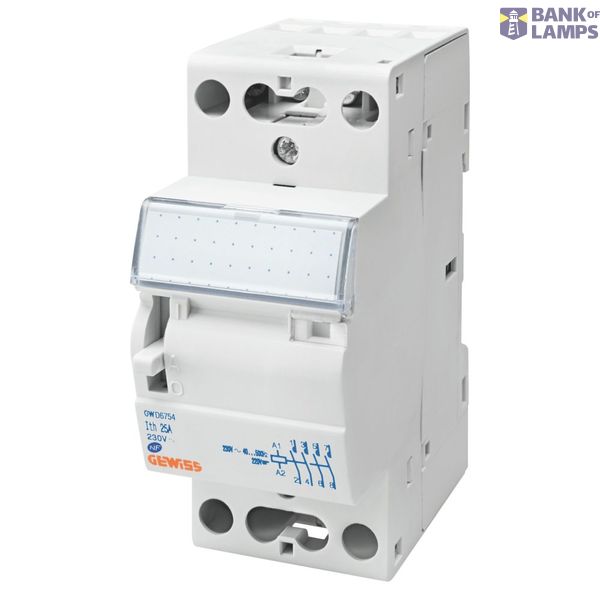 CONTACTOR CTRM - 25A 4NO 230V - 2 MODULES image 3