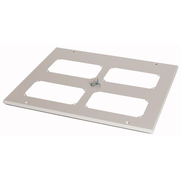 XLST5F656 Bottom-/top plate for F3A flanges, for WxD = 650 x 600mm, IP55, grey image 1