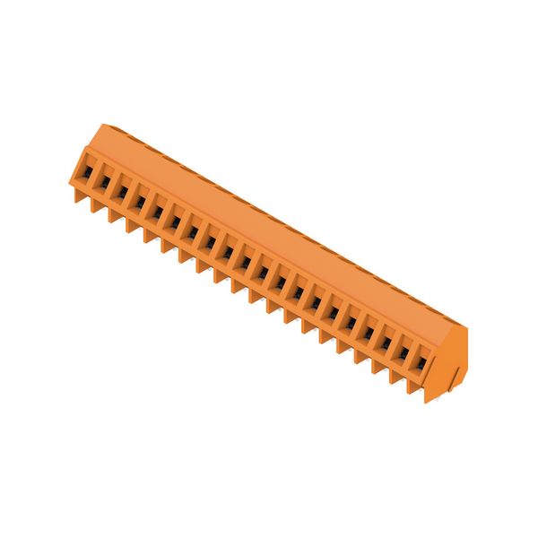 Printed circuit board terminals, 5.08 mm, Number of poles: 20, 135°, Solder pin length (l): 3.5 mm, tinned, orange, Clamping yoke connection, Clamping range, max. : 2.5 mm², Box image 4