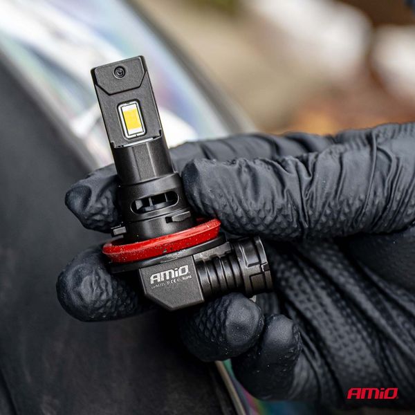 LED Headlights Series F25 PRO BLACK FULL CANBUS H8 H9 H11 H16 68W 12V 24V AMIO-04721 image 1