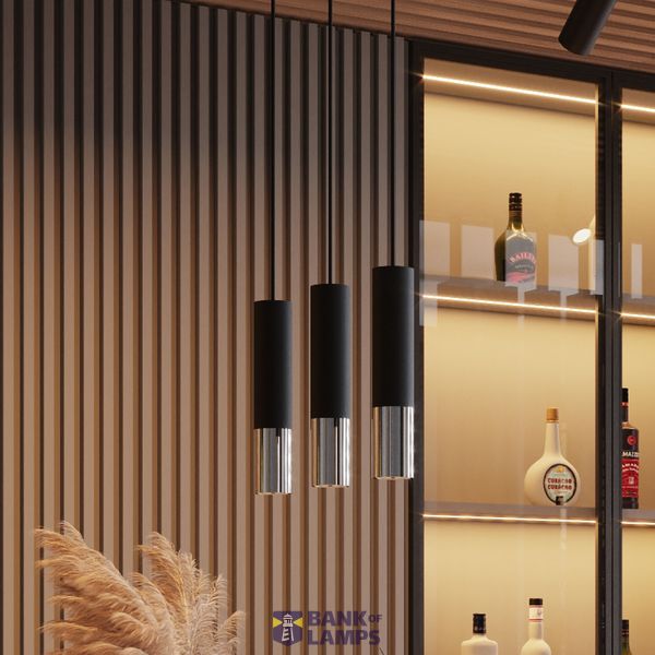 HANGING LAMP LOOPEZ 2 BLACK/CHROME GU10 2X40W IP20 image 5