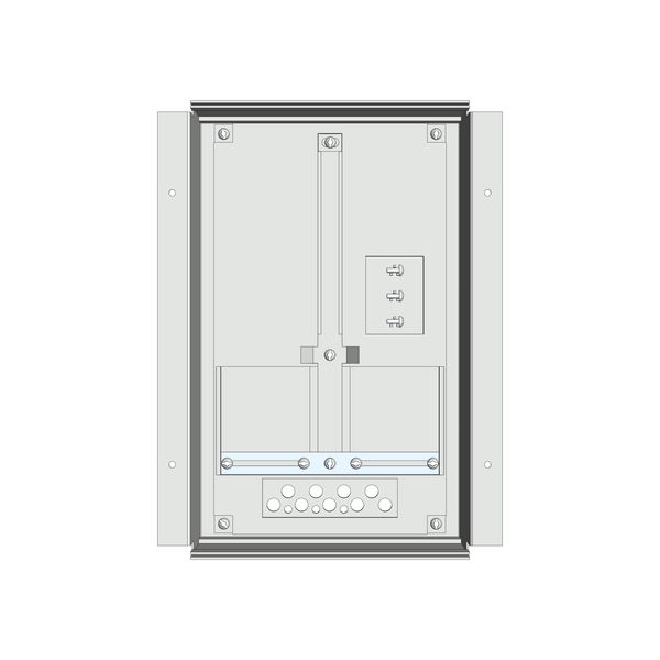 Meter box insert 1-row, 1 meter board / 8 Modul heights image 1