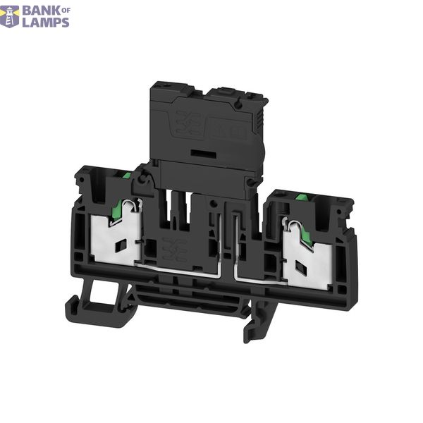 Fuse terminal, SNAP IN, black, 4 mm², 6.3 A, 250 V, Number of connecti image 1