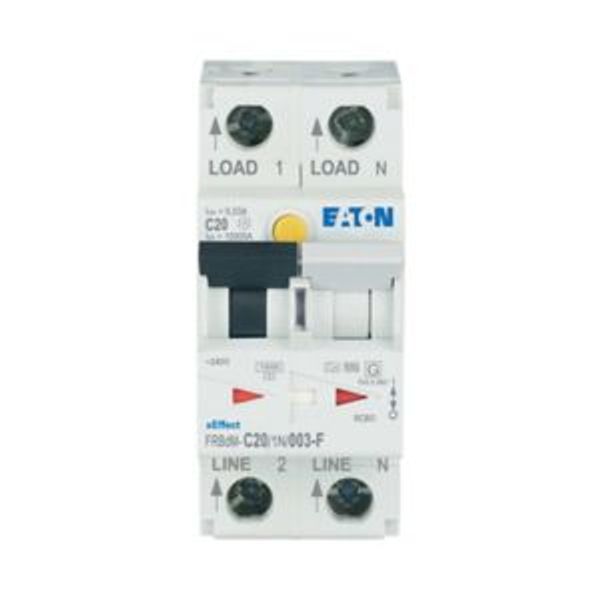 Digital RCD/MCB combination, 20 A, 30 mA, MCB trip characteristic: C, 1p+N, RCD trip characteristic: F image 4