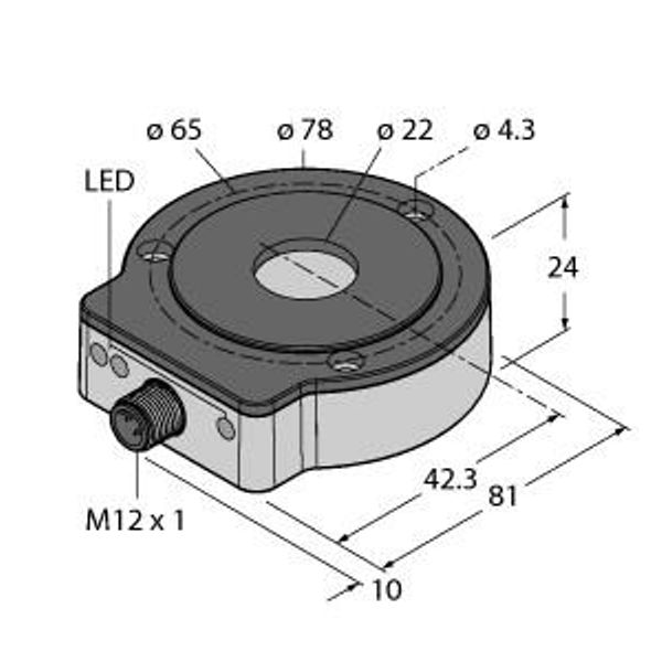 Contactless Encoder with Stainless Steel Housing SSI   RI360P0-EQR24M0-HESG25X3-H1181 image 1