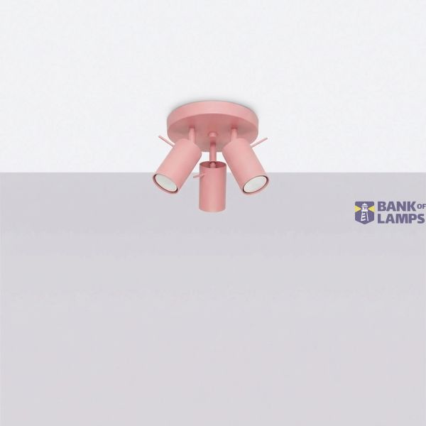 Ceiling lamp RING 3P pink image 7