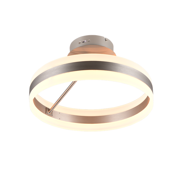 Dios LED ceiling lamp 40 cm brushed steel image 1