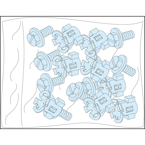 20 FRAMEWORK SCREWS+WING NUTS image 1