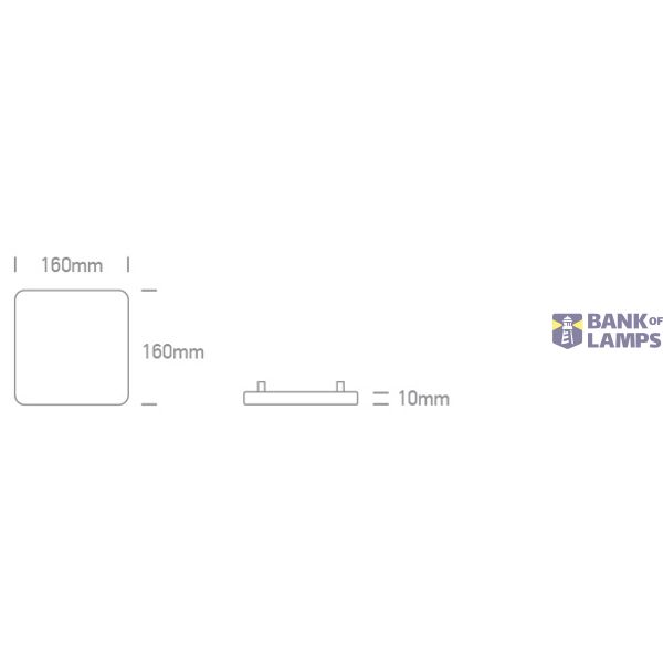 WHITE SQUARE 14W CW IP20 230V image 2