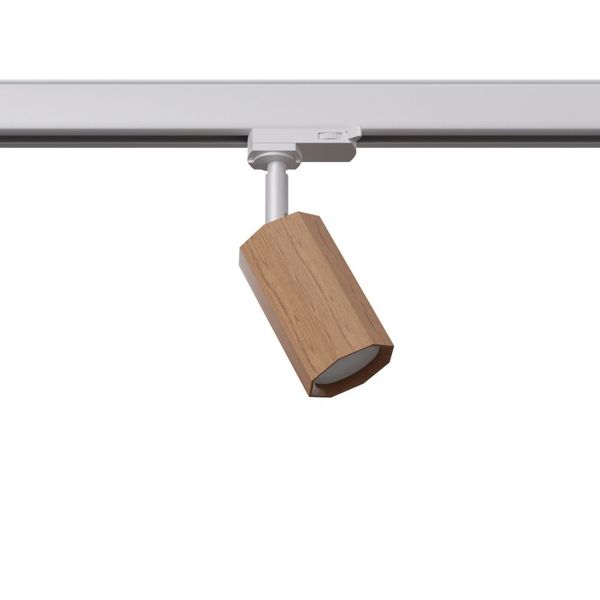 TRACK LAMP 3 PHASE MOVABLE ZEKE OAK GU10 4000K 7W 530LM WHITE image 1