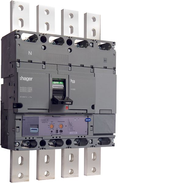 MCCB h1000 4P 70kA 1000A LSI image 1
