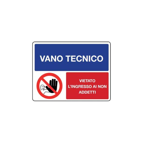 Adhesive forex tag Vano tecnico. Vietato accesso ai non addetti image 1